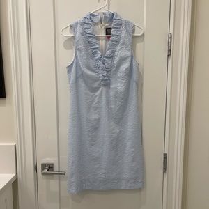 Seersucker shift dress